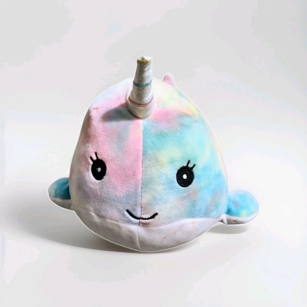 Squishmallows Official Kellytoy Narwhal Tie Dye 11.5 Inch Squishy Natalie